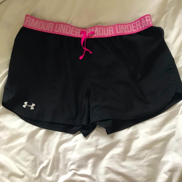 Black and Pink Under Armour Shorts - Picture 1 of 4